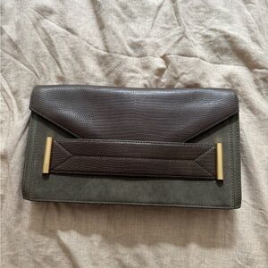 Vince Camuto Brown and Gray Clutch w/ Shoulder Strap